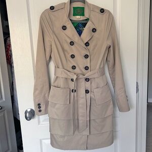 Anthropologie Idra beige coat size 4
